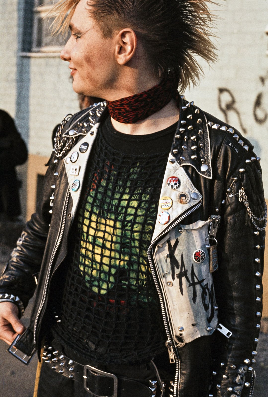Punk con chaqueta de cuero, Helsinki, 1984