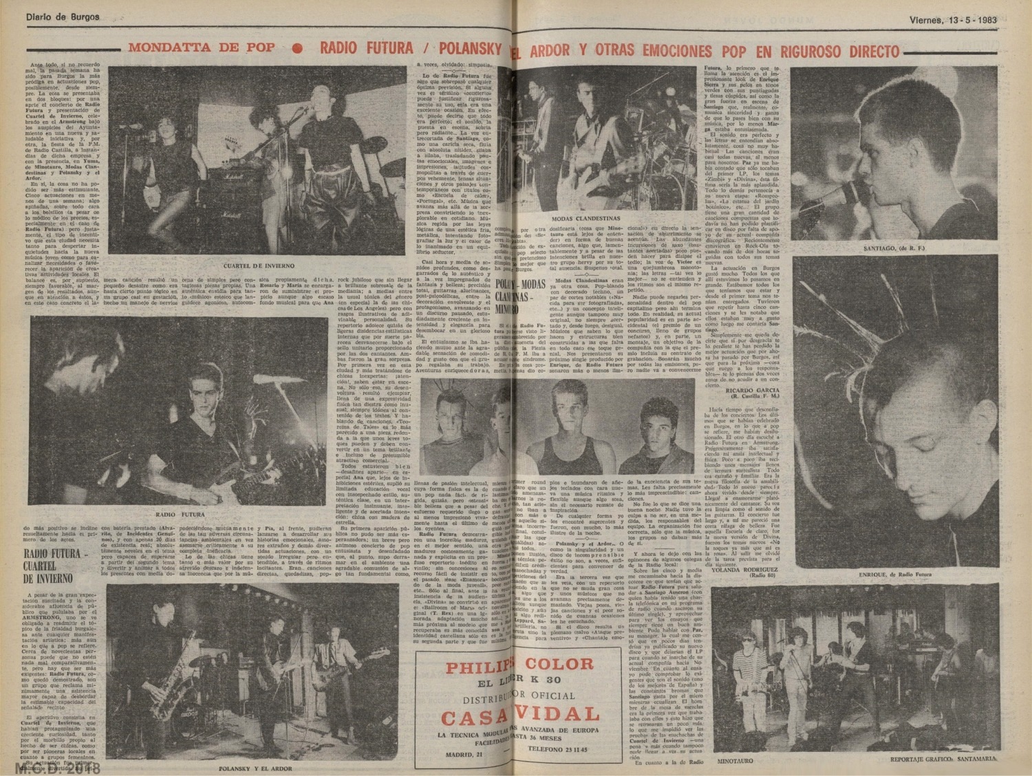 Crónica de conciertos en el Diario de Burgos, 13 de mayo de 1983.