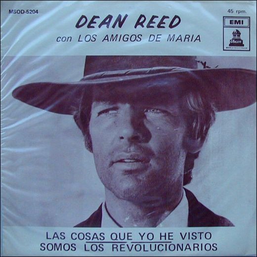 Carátula del primer single de Dean Reed con Los Amigos de María (Odeon, 1970).