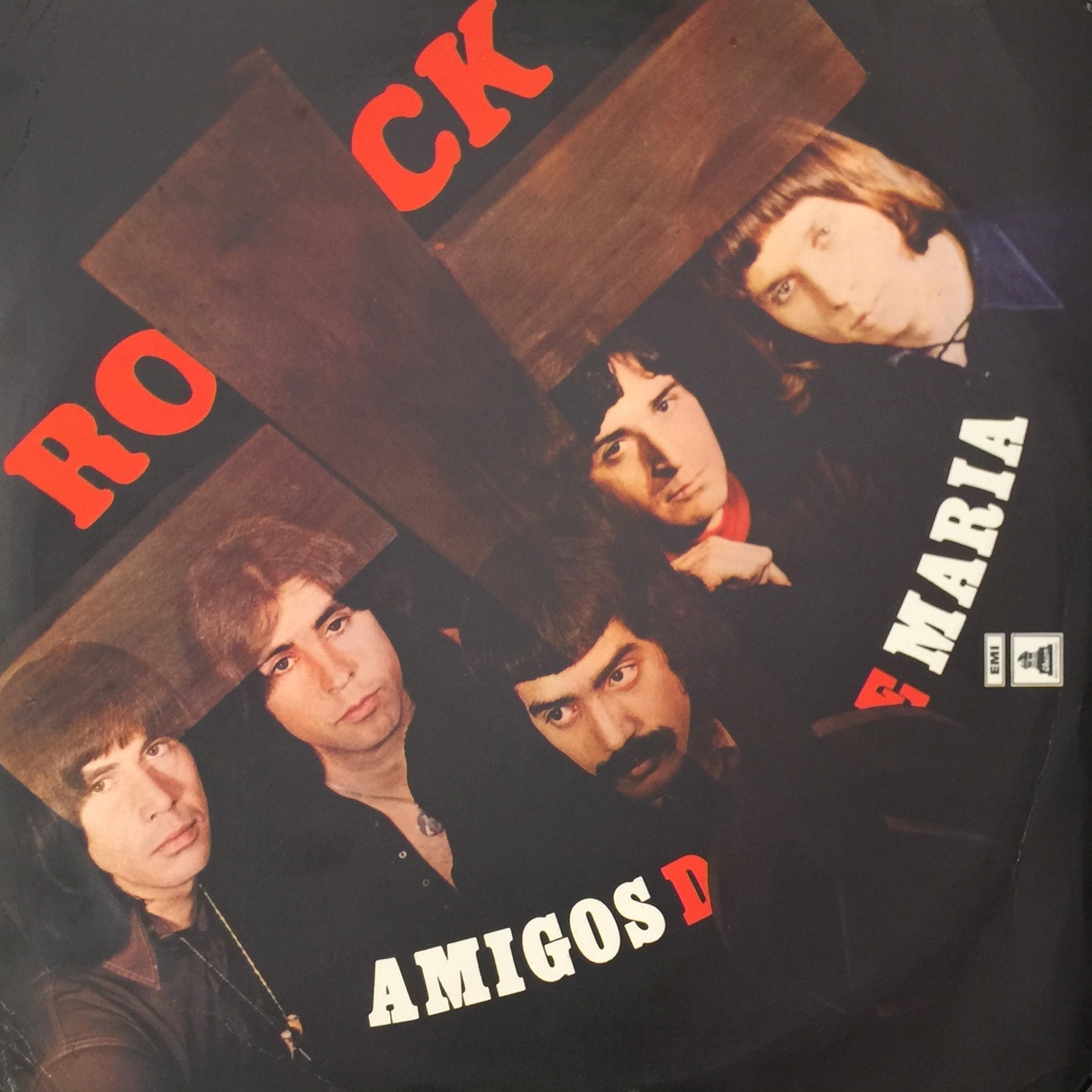 Portada de Rock, el único LP de Los Amigos de María (Odeon, Serie Popular, 1973).